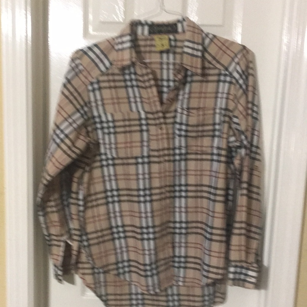Small size flannel plaid Spoon Jeans shirt